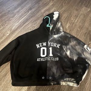 Faded rose cropped hoodie